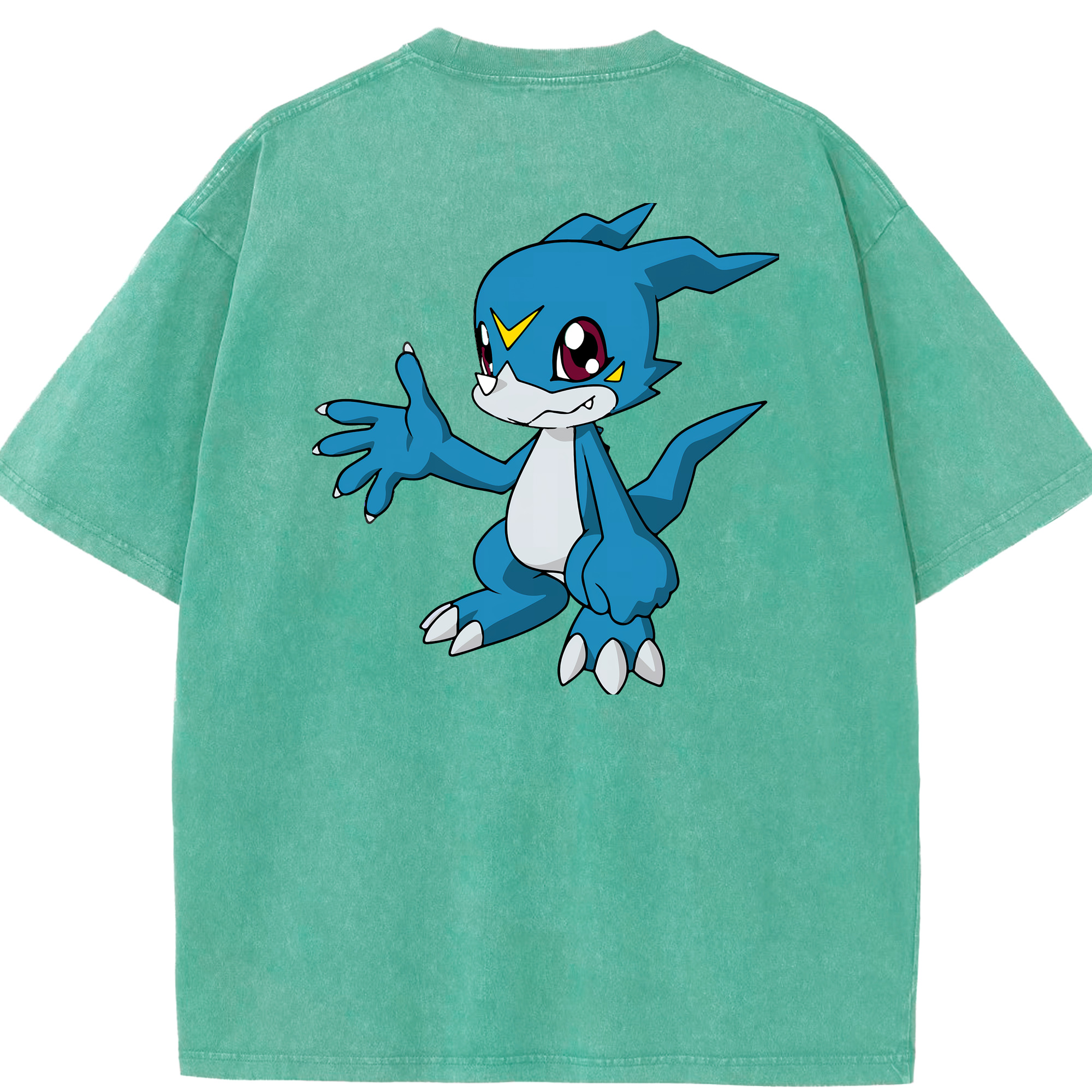 （画像用） Digimon デジタルモンスター/デジモン 綿100% ヴィンテージ風 半袖Tシャツ（背面プリント）